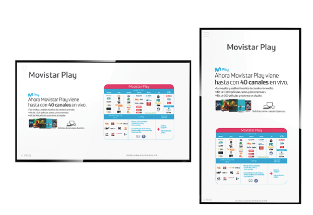 App in landscape and portrait version